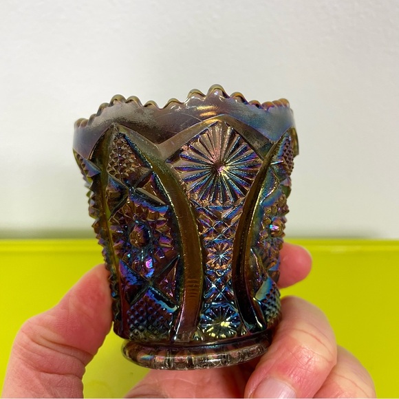 Imperial Carnival Glass Toothpick Holder - Picture 8 of 11